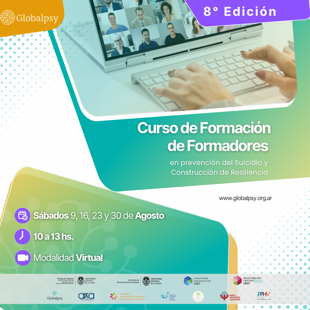 8° edición Curso de Formación de Formadores en Prevención del Suicidio y Construcción de Resiliencia.